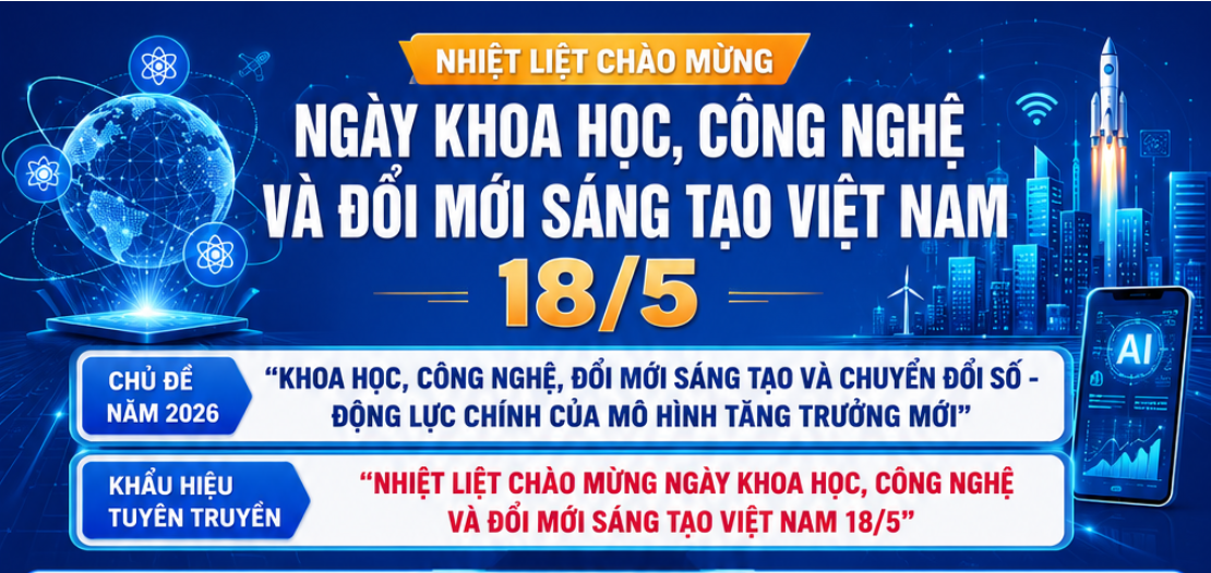 Chào mừng Ngày Khoa học, Công nghệ và Đổi mới sáng tạo Việt Nam 18/5